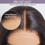 PreMax Wigs - 180% Density Easily Redyed 613 Silky Straight 5x5 Closure HD Lace Glueless Mid Part Long Wig Pre-cut & Plucked & Bleached