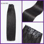 Ultra Natural Seamless Yaki Straight Clip in Extensions Real Human Hair Pieces 135g 9pcs / 7pcs with Free Gift - Limited Offer