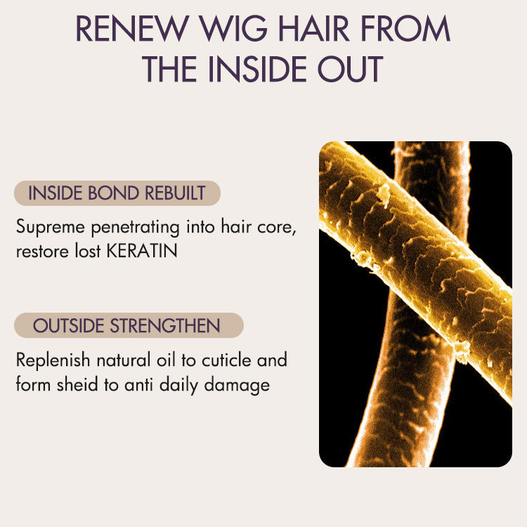 US Only | Wig Renewal Hair Oil. Repairs Dry & Damaged Hair. Boosts Shine. Controls Frizz