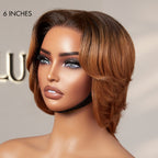 1 SEC INSTALL WIG | Elegant Boss Vibe Short Pixie Cut Ombre Ginger Glueless Minimalist HD Lace Wig Ready to Go Pre-cut Lace