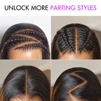 PreMax Wigs | Natural Looking Brown Highlight Silky Blunt Cut Bob Glueless 13x4 Frontal Pre-Cut Lace Wig
