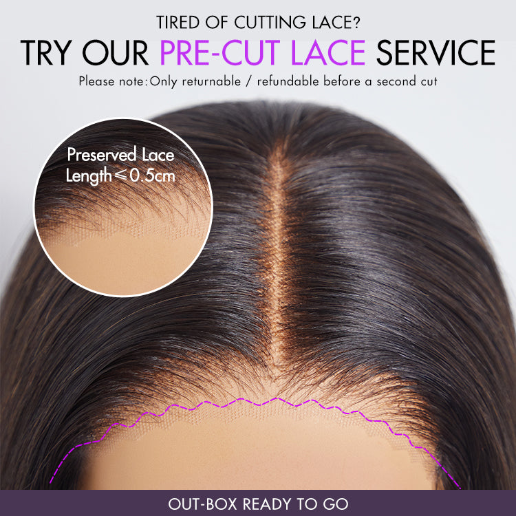 Effortlessly Chic Butterfly Haircut Pre-Layered Cut Brown Highlight Glueless Minimalist HD Lace Shoulder Length Wig