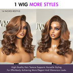 Effortlessly Chic Butterfly Haircut Pre-Layered Cut Brown Highlight Glueless Minimalist HD Lace Shoulder Length Wig