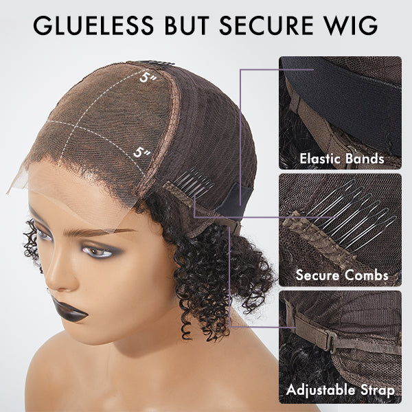Trendy Brown Highlight Layered Bob Blowout Glueless 5x5 Lace Closure Wig 100% Human Hair Pre-Cut Lace