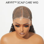 AiryFit™ Scalp Care Wigs - Blonde Highlight Water Wave Snugfit Glueless 5x5 Closure Lace Long Curly Wig Pre-Cut Lace - US Only