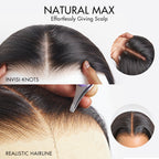 Luvme Hair PartingMax Glueless Wig Ombre Copper Brown Water Wave 7x6 Closure HD Lace Wig  - US Only
