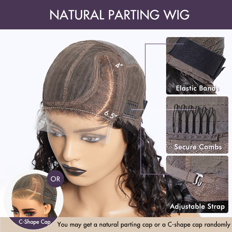 Put On & Go Blunt Cut Straight Bob Minimalist HD Lace Glueless C Part Wig  - US Only