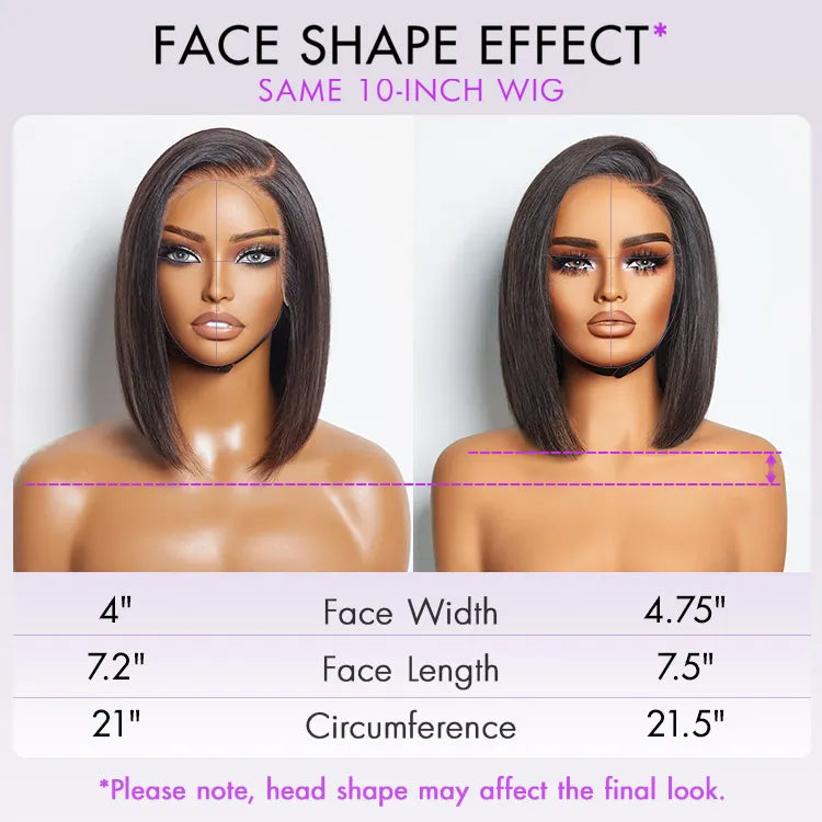 PreMax Wigs - Natural Black / Blonde Highlight C Part Glueless Lace Front Bob Wig Pre-cut Lace