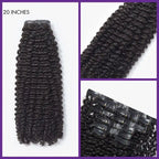 Kinky Curly Seamless Clip in Extensions Real Human Hair Pieces 135g 9pcs / 7pcs with Free Gift