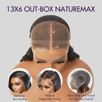PreMax Wigs - Nature Max Yaki Straight Ear-to-ear 13x6 Frontal HD Lace Glueless Wig 100% Human Hair