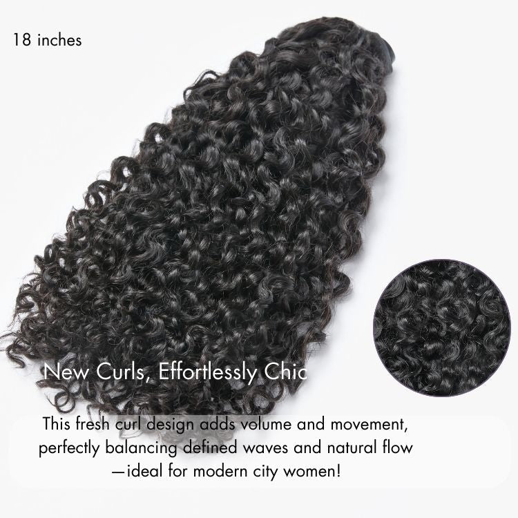 Messy Burmese Curly Seamless Clip in Extensions Real Human Hair Pieces 135g 9pcs / 7pcs with Free Gift