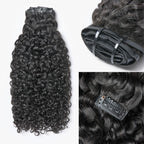 Messy Burmese Curly Seamless Clip in Extensions Real Human Hair Pieces 135g 9pcs / 7pcs with Free Gift