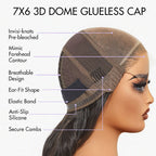 Luvme Hair PartingMax Glueless Wig Ombre Copper Brown Water Wave 7x6 Closure HD Lace Wig  - US Only