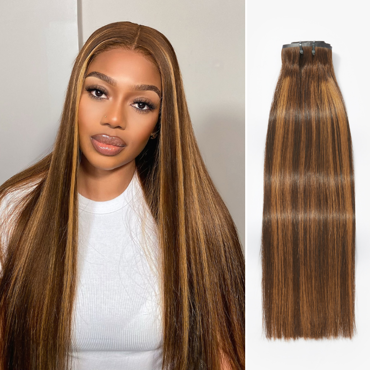 Highlights Silky Straight / Kinky Curly / Deep Wave Clip in Extensions Human Hair 135g 9pcs / 7pcs with Free Gift