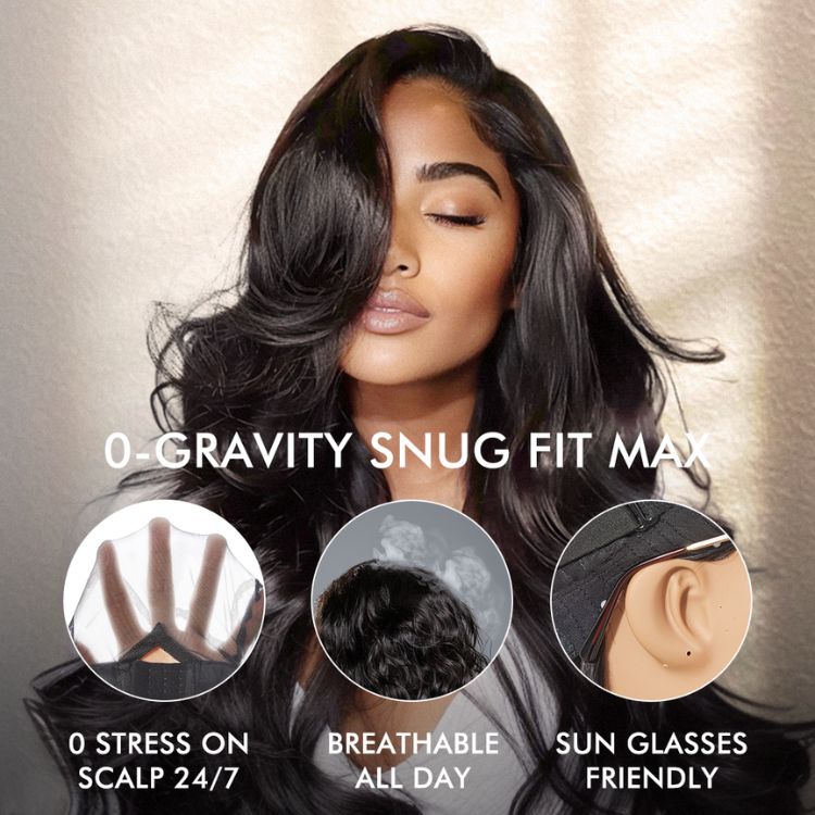 Luvme All-Day Comfort™ Wig 200% Density Brown Highlight Loose Body Wave Glueless Minimalist HD Lace Wig Pre-Cut Lace