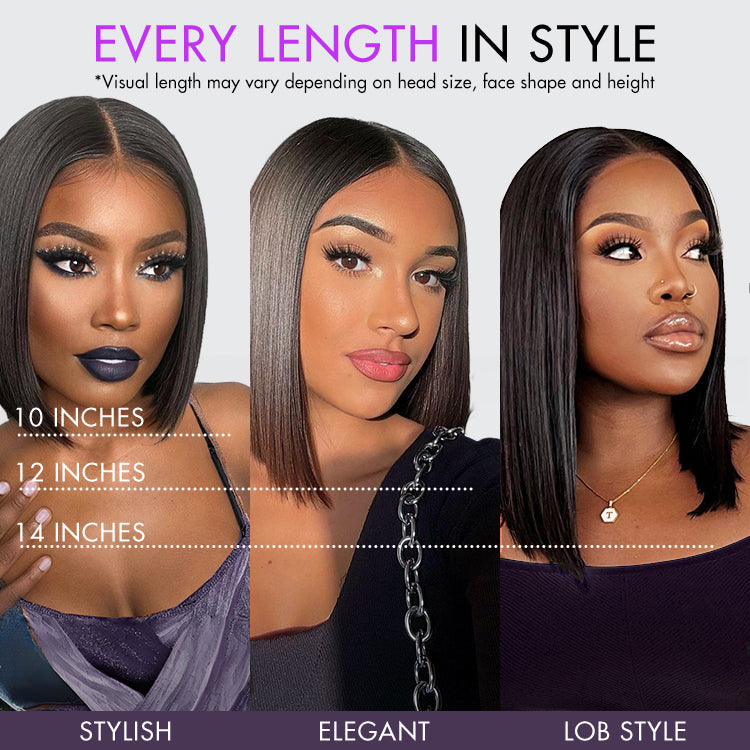 Luvme All-Day Comfort™ Wig Blonde Highlight Blunt Cut Bob Glueless Minimalist HD Lace Short Bob Wig Pre-Cut Lace
