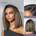 Luvme All-Day Comfort™ Wig Blonde Highlight Blunt Cut Bob Glueless Minimalist HD Lace Short Bob Wig Pre-Cut Lace