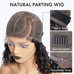 Natural Look Yaki Texture Layered Bangs Bob Wig Glueless Minimalist HD Lace Human Hair Wig Pre-Cut Lace