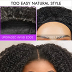 Luvme Too Easy Texture™ 180% Density Messy Burmese Curly Half Wig Glueless Flexi-Fit Drawstring Wig Beginner Friendly - US Only