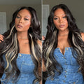 Luvme All-Day Comfort™ Wig 180% Density Platinum Blonde Highlight Loose Body Wave Glueless 7x6 Closure HD Lace Wig Pre-Cut Lace
