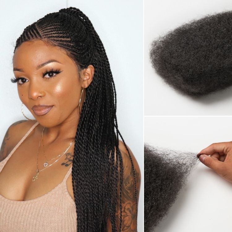 Readitress™ Afro Kinky Bulk Human hair for Dreadlock Extensions. Repair Locs. Twists and Braids