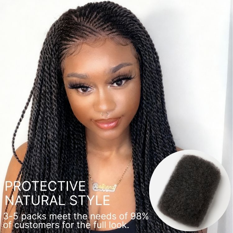 Readitress™ Afro Kinky Bulk Human hair for Dreadlock Extensions. Repair Locs. Twists and Braids