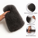 Readitress™ Afro Kinky Bulk Human hair for Dreadlock Extensions. Repair Locs. Twists and Braids