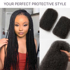 Readitress™ Afro Kinky Bulk Human hair for Dreadlock Extensions. Repair Locs. Twists and Braids