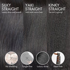 Put On and Go Blonde Highlight Yaki Straight Blunt Cut Bob Glueless Minimalist Lace Short Wig with Bangs