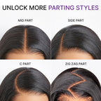 MyOwn-Fit™ PartingMax Glueless Personalized Comfort Wig 250% Density Bone Straight with Baby Hair 7x6 Closure HD Lace Wig Pre Cut & Plucked & Bleached Ready to Go