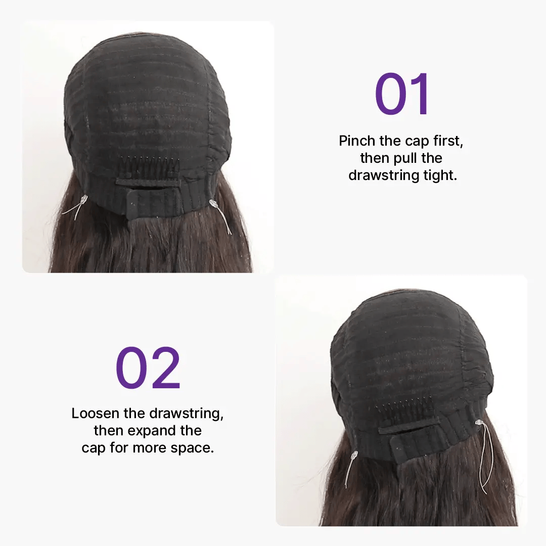 MyOwn-Fit™ PartingMax Glueless Personalized Comfort Wig 250% Density Bone Straight with Baby Hair 7x6 Closure HD Lace Wig Pre Cut & Plucked & Bleached Ready to Go