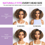 Blonde Highlight Short Cut Kinky Curly Minimalist HD Lace Glueless Wig Pre-Cut Lace