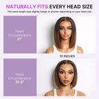 Luvme All-Day Comfort™ Wig Ombre Brown Silky Blunt Cut Bob Glueless 7x6 Closure HD Lace Wig Pre-Cut Lace