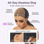 Luvme All-Day Comfort™ Wig Ombre Brown Silky Blunt Cut Bob Glueless 7x6 Closure HD Lace Wig Pre-Cut Lace
