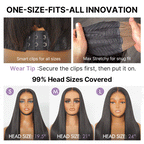 Luvme All-Day Comfort Wig 180% Density Rich Dark Plum Bone Straight with Baby Hair PartingMax Glueless 7x6 Closure HD Lace Wig Pre-Cut Lace