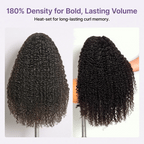 True Scalp Burmese Curly V Part Glueless Human Hair Wig Flexi-Fit Drawstring