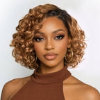 Dark Root Ombre Brown Mature Bouncy Loose Wave Glueless Minimalist HD Lace Wig Ready to Go