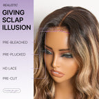 Luvme All-Day Comfort Wig 180% Density PartingMax Glueless 7x6 Closure HD Lace Blonde Highlight Loose Wave Wig Pre-Cut Lace