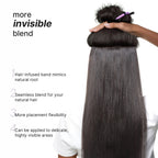 Silky Straight 0.59mm Zero Trace Invisible Clip in Hair Extensions 100g 7pcs / 6pcs Seamless Blend & Lightweight for Daily Styling