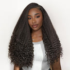 Luvme All-Day Comfort Wig PartingMax Natural Black Kinky Straight to Curly 7x6 Closure HD Lace Glueless Wig Pre Cut Lace