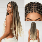 OwnScalp™ Lightweight Salon-Like Braids with a Real Scalp Look Full HD Lace Knotless Box Braided Wig - US Only