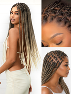 OwnScalp™ Lightweight Salon-Like Braids with a Real Scalp Look Full HD Lace Knotless Box Braided Wig - US Only