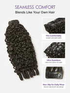 Burmese Curly Finger Coil Ends Seamless Clip in Extensions Real Human Hair Pieces 135g 9pcs / 7pcs with Free Gift