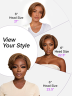 Chestnut Brown Elegant Glueless Minimalist HD Lace Short Pixie Cut Wig with Bangs