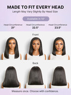 Side-Parted Fulani Braids Straight 13x4 Frontal Lace Bob Wig Pre-cut Lace