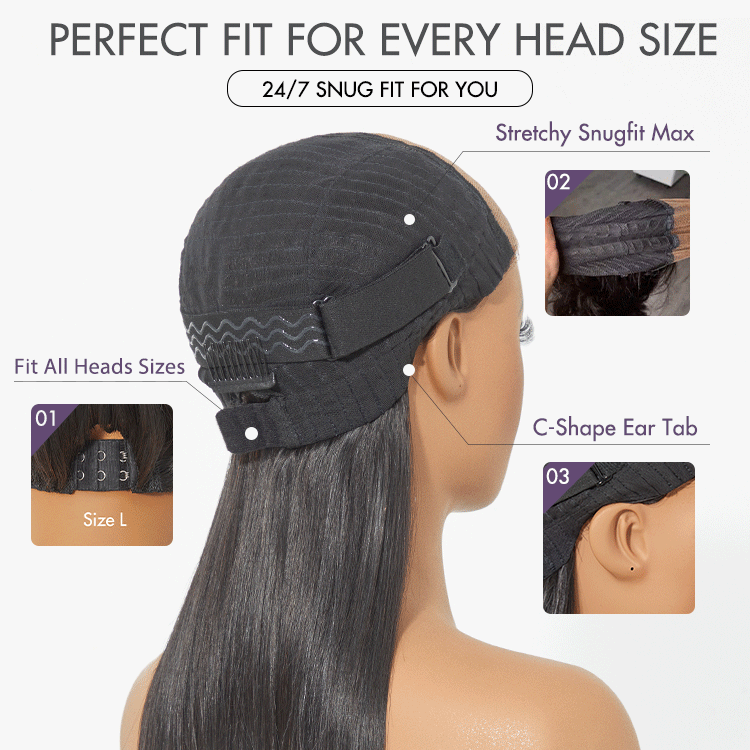 Water Wave Glueless 5x5 Closure Pre-Cut Lace Wet and Wavy Human Hair Wig