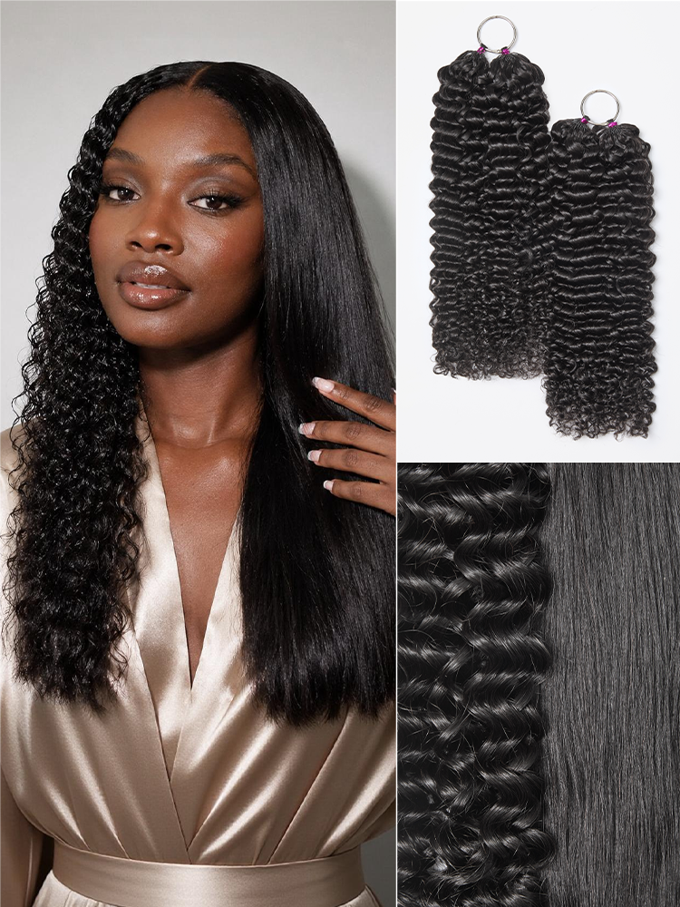 Readitress™ Pre-Separated Feather Crochet Human Hair for Miracle Knots Boho Braids | Deep Wave. Burmese Curly Protective Style (Free Gifts Included)  - US Only