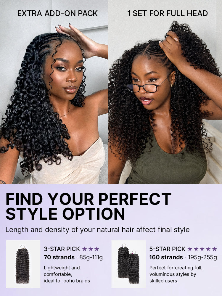 Readitress™ Pre-Separated Feather Crochet Human Hair for Miracle Knots Boho Braids | Deep Wave. Burmese Curly Protective Style (Free Gifts Included)  - US Only