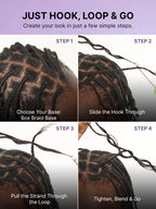 Miracle Knots Crochet Hair Wet and Wavy Water Wave | Kinky Straight for Boho Braids | Crochet Weaves | Fulani Braids | Twists Pre-Separated Lightweight Full & Soft Pre-Looped Human Hair Extensions Protective Style