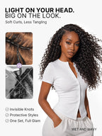 Miracle Knots Crochet Hair Burmese Curly | Wet and Wavy Water Wave | Kinky Straight for Boho Braids | Crochet Weaves | Fulani Braids | Twists Pre-Separated Lightweight Full & Soft Pre-Looped Human Hair Extensions Protective Style